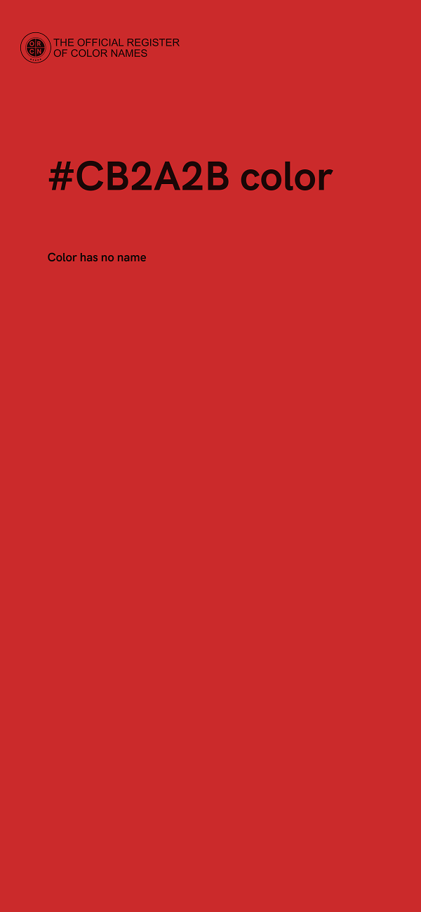 #CB2A2B color image