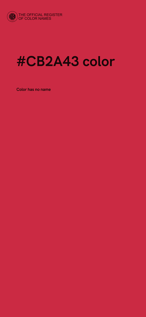 #CB2A43 color image