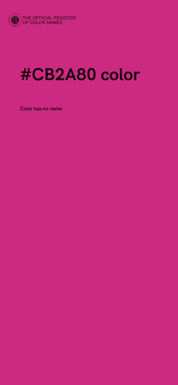 #CB2A80 color image