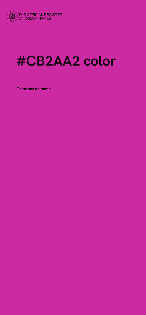 #CB2AA2 color image