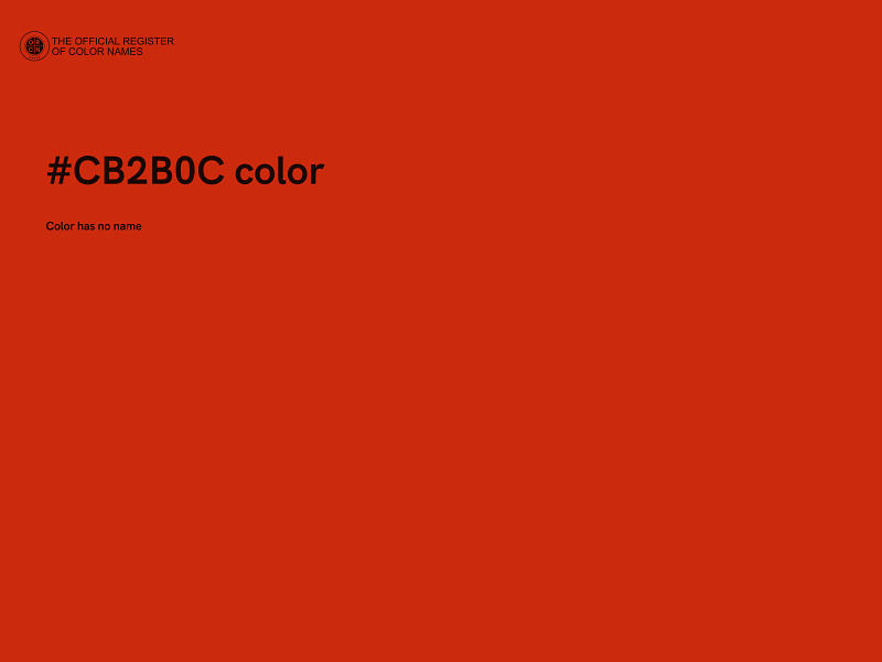 #CB2B0C color image