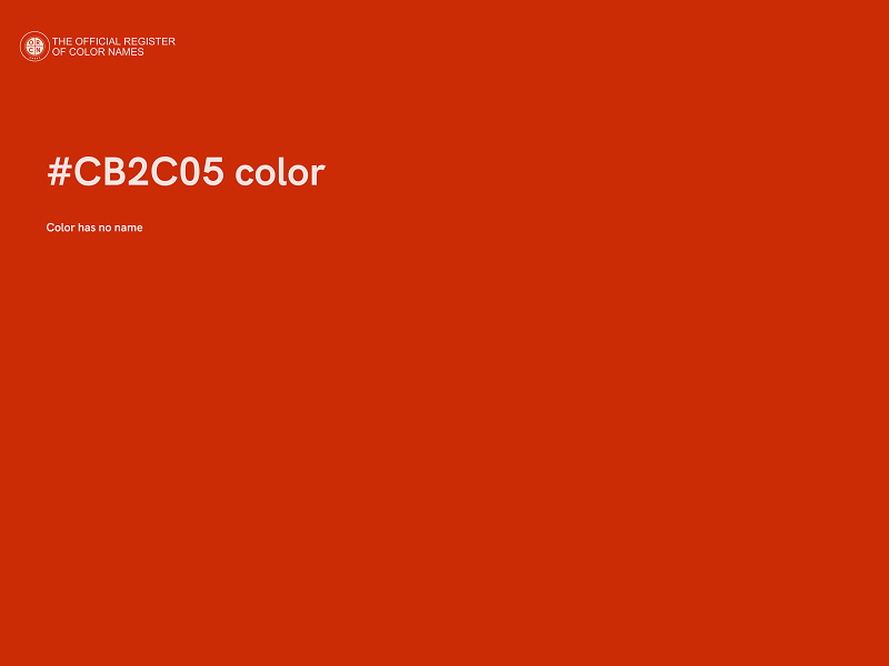 #CB2C05 color image