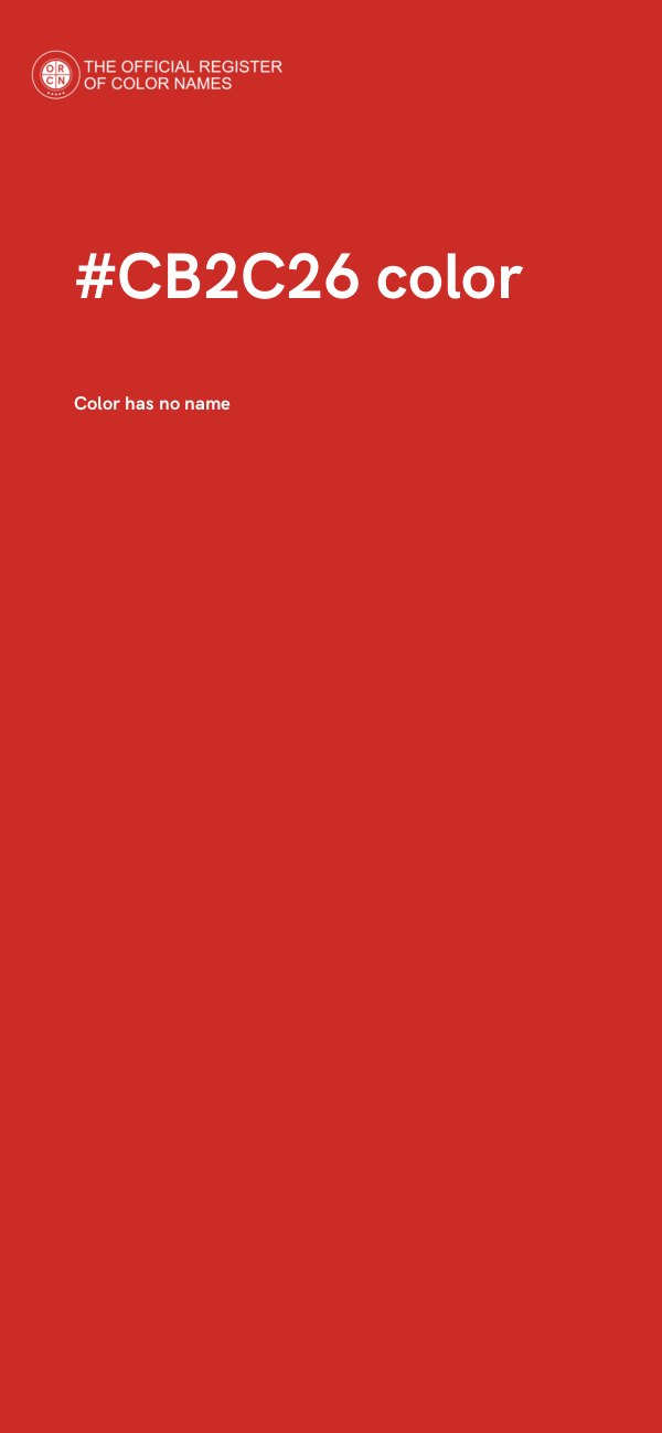 #CB2C26 color image