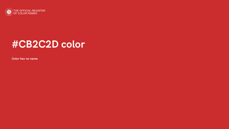 #CB2C2D color image