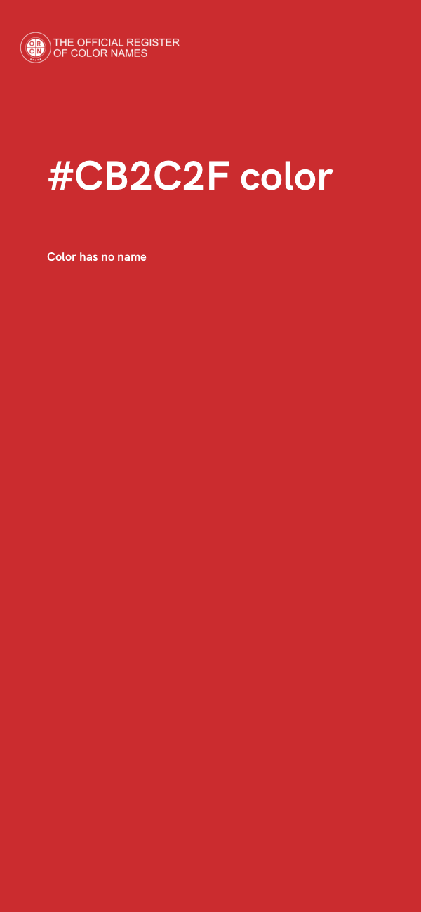 #CB2C2F color image