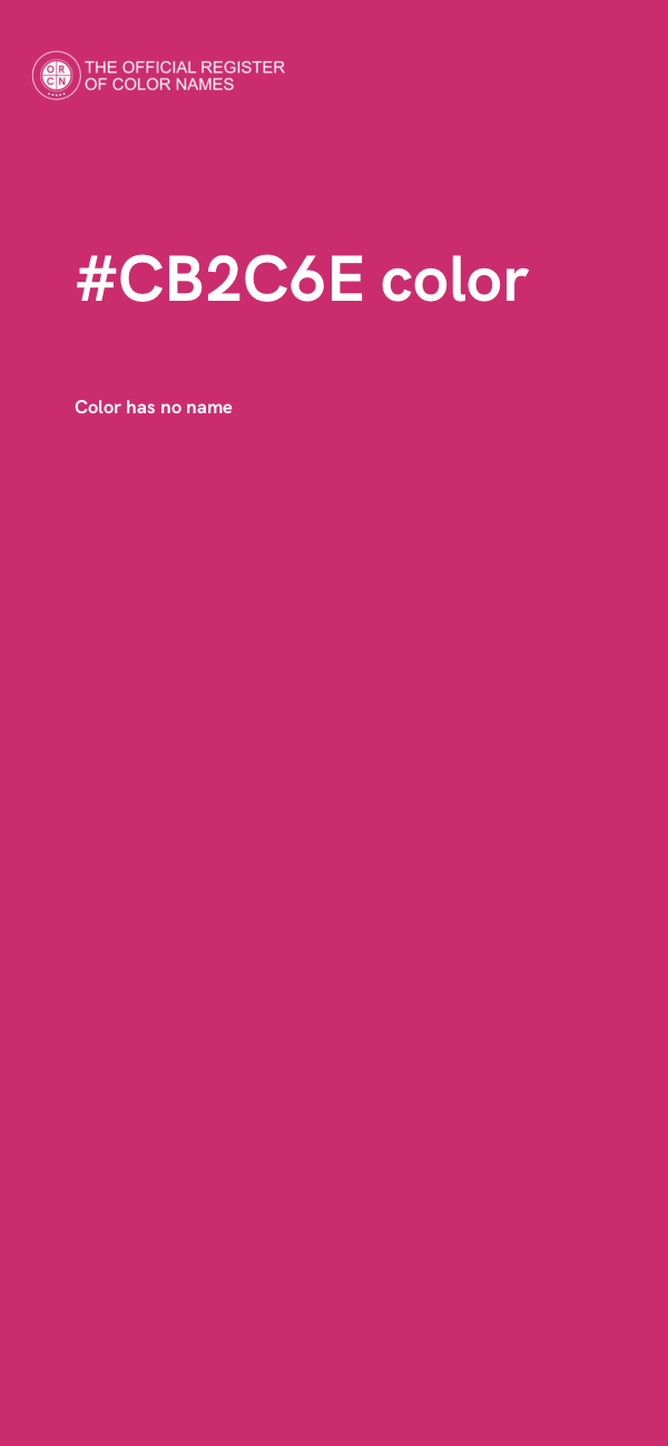 #CB2C6E color image