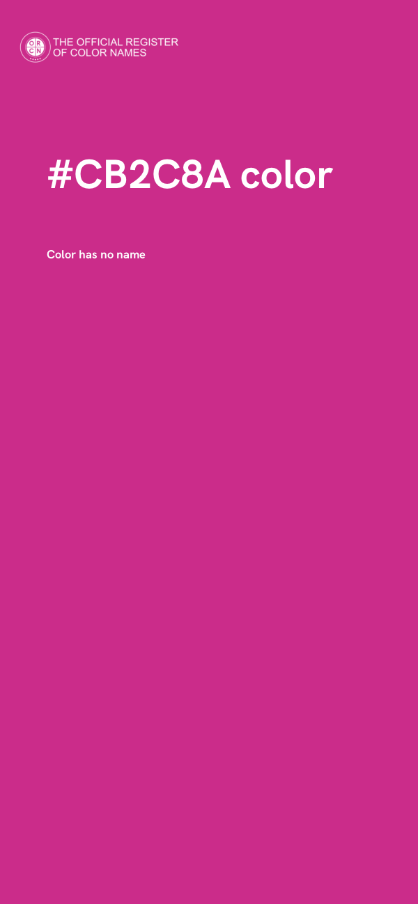 #CB2C8A color image