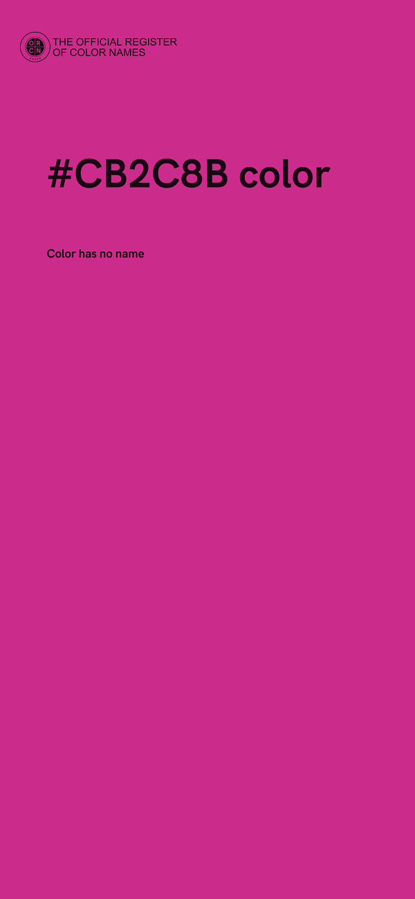 #CB2C8B color image