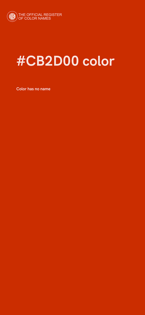 #CB2D00 color image
