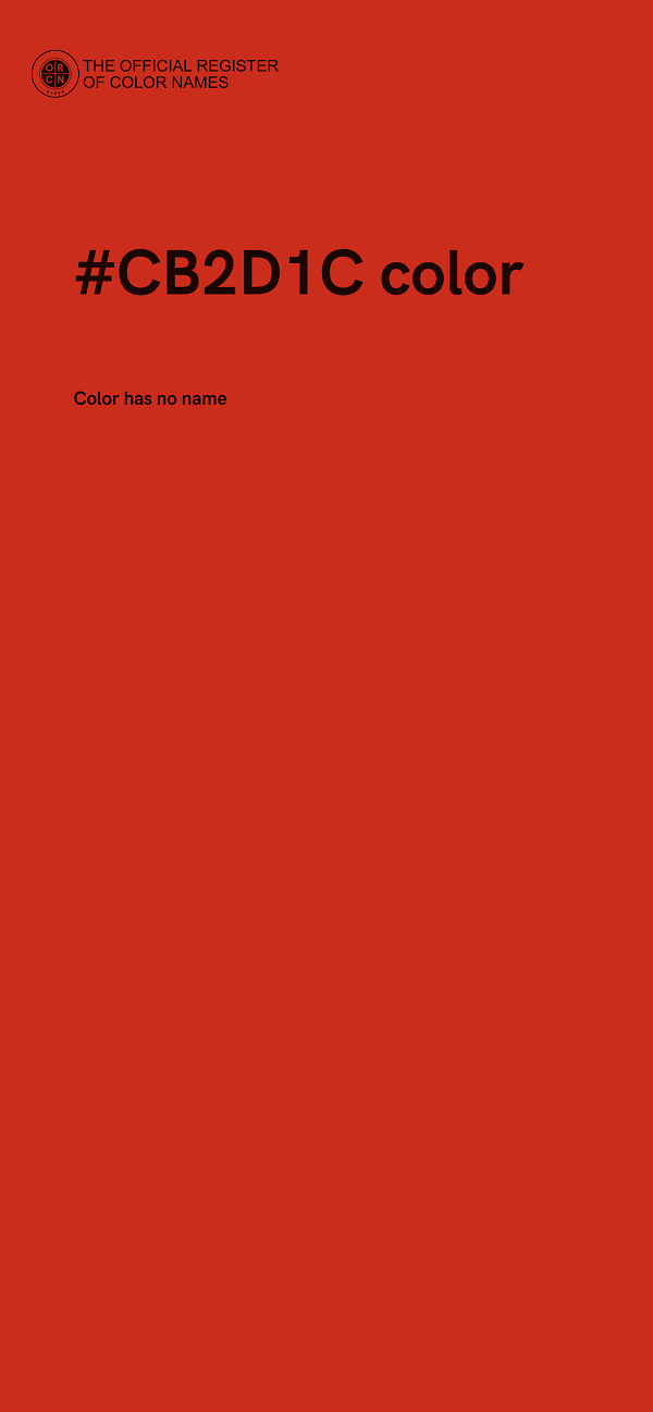 #CB2D1C color image