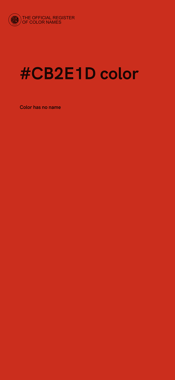#CB2E1D color image