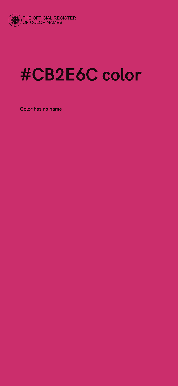 #CB2E6C color image
