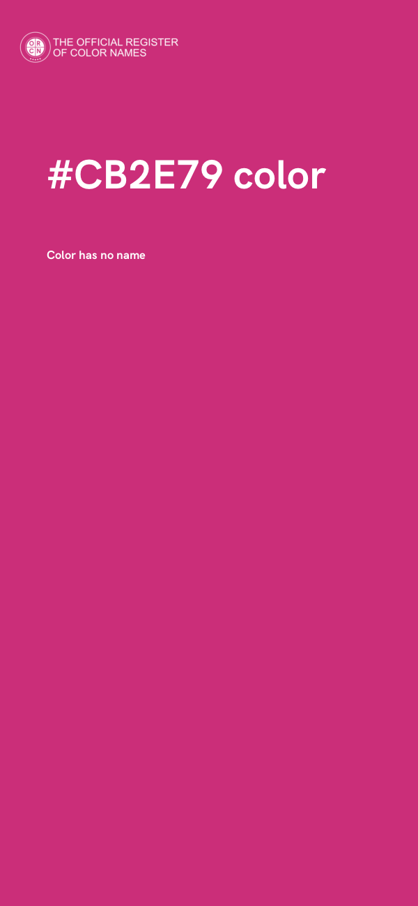 #CB2E79 color image