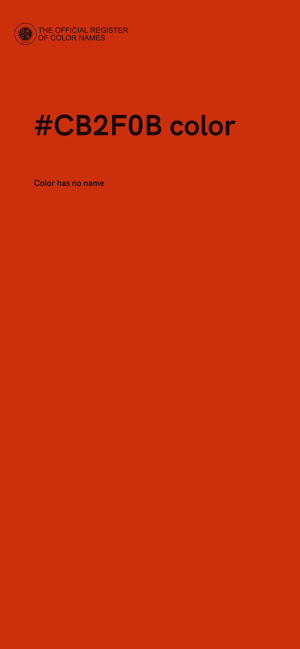 #CB2F0B color image