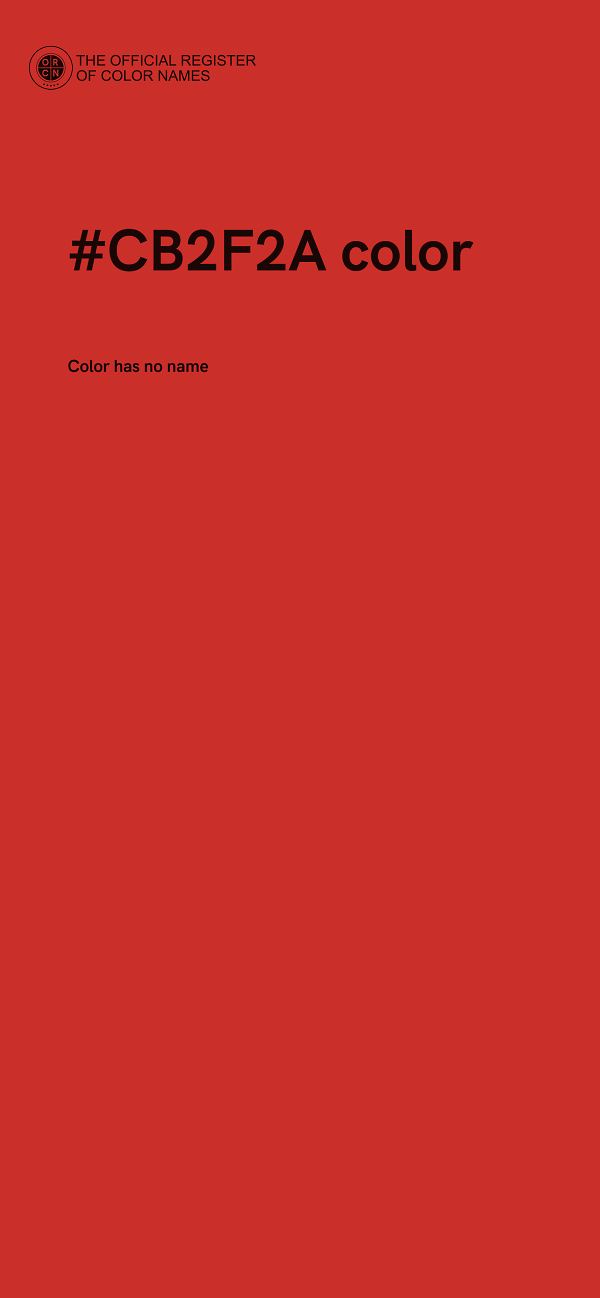 #CB2F2A color image