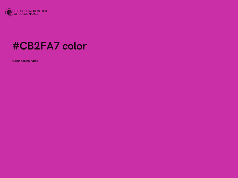 #CB2FA7 color image
