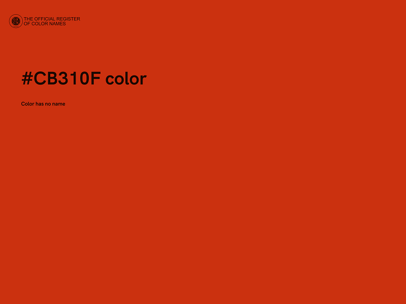 #CB310F color image