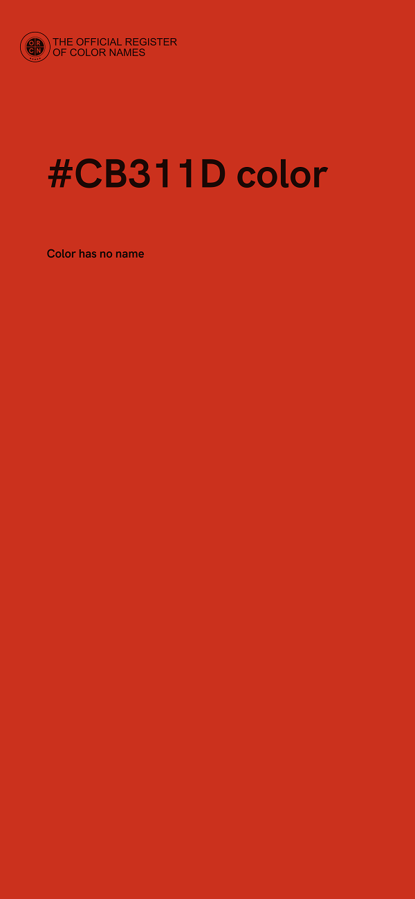 #CB311D color image