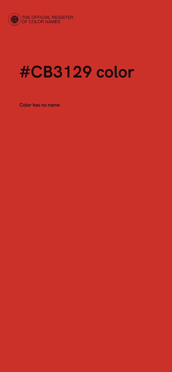 #CB3129 color image