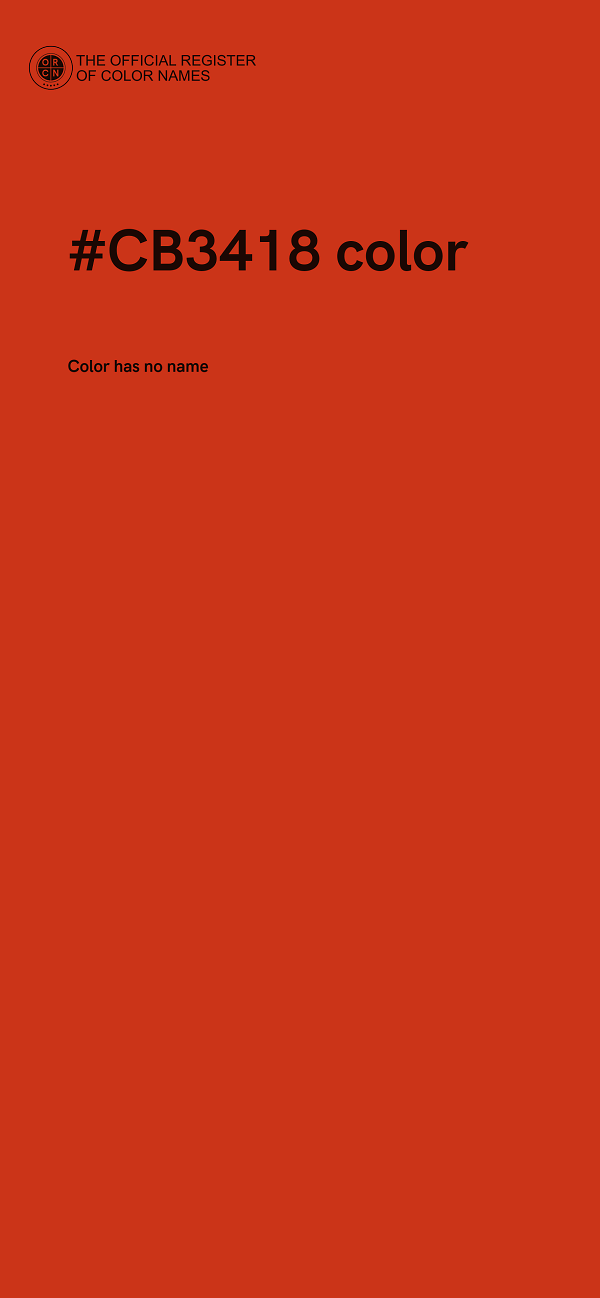#CB3418 color image