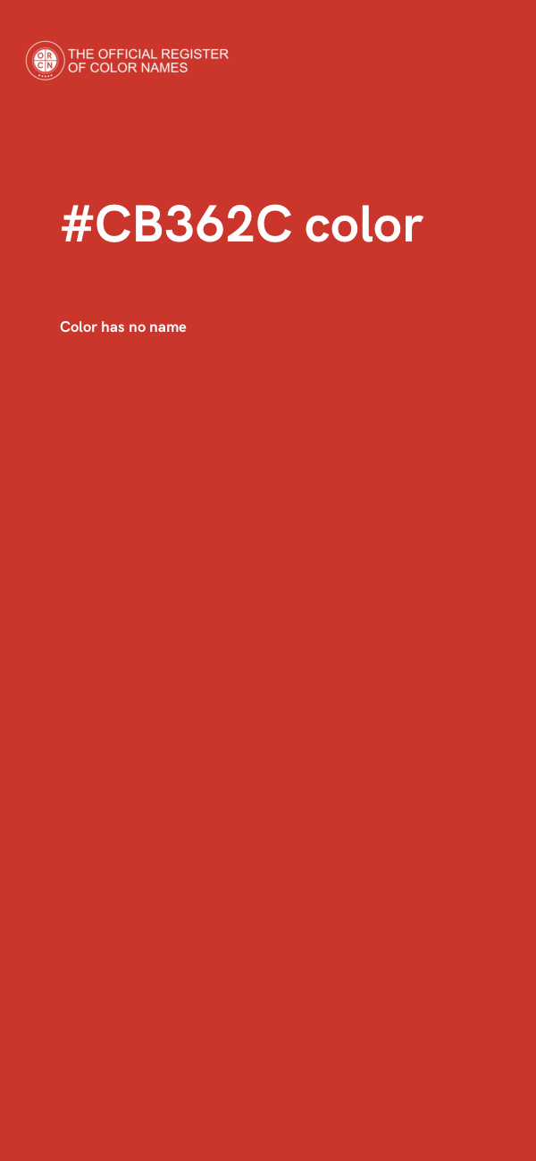#CB362C color image