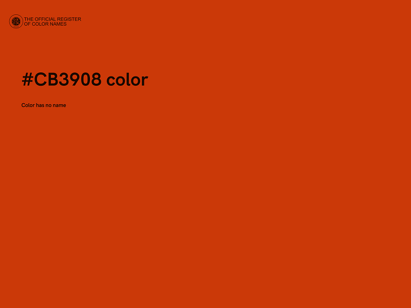 #CB3908 color image