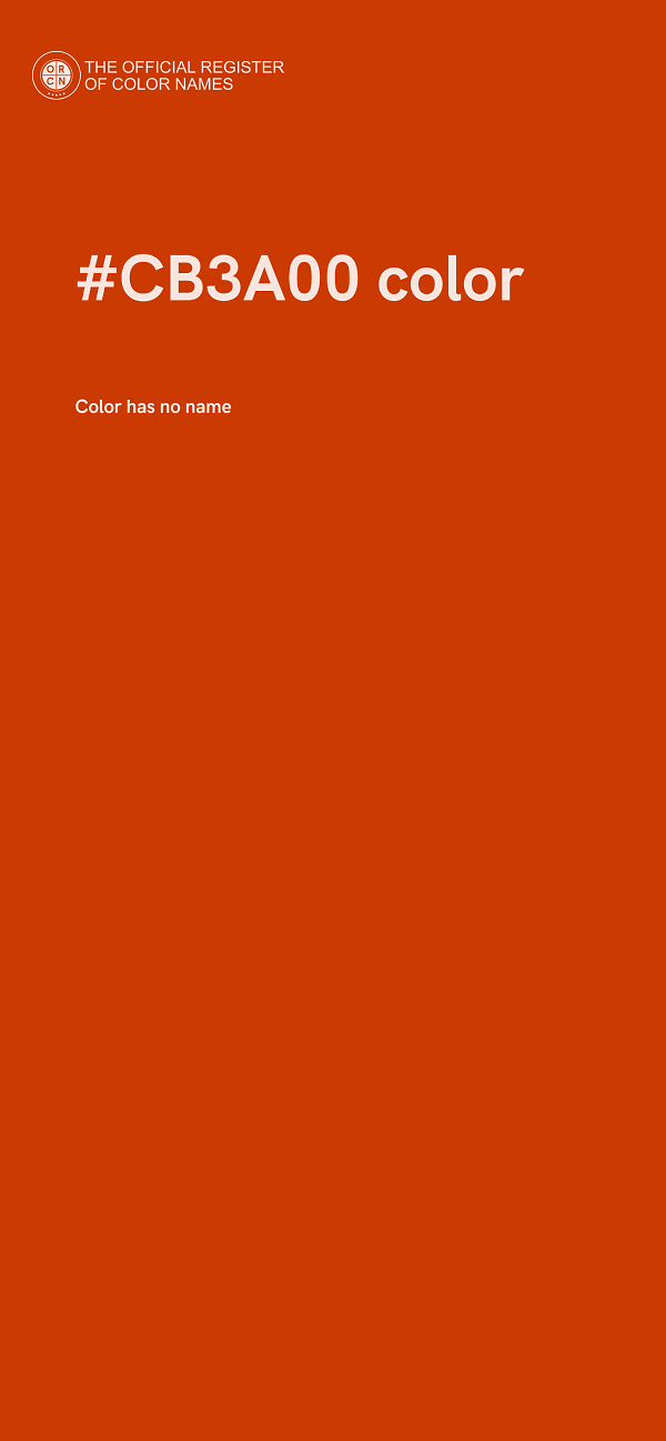 #CB3A00 color image
