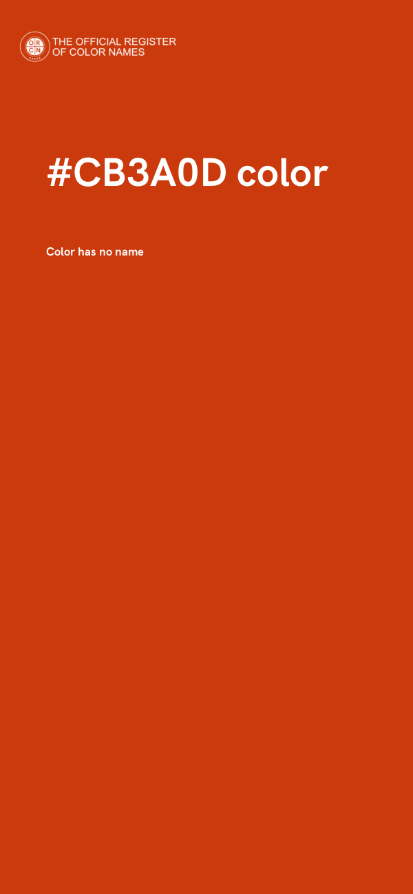#CB3A0D color image