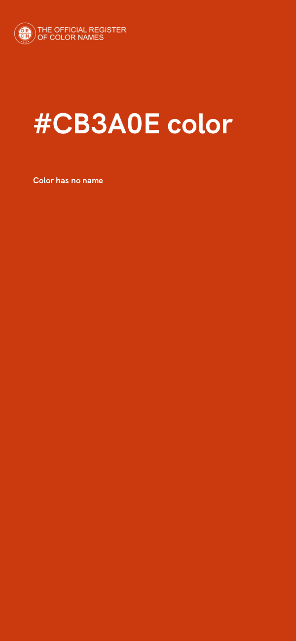 #CB3A0E color image