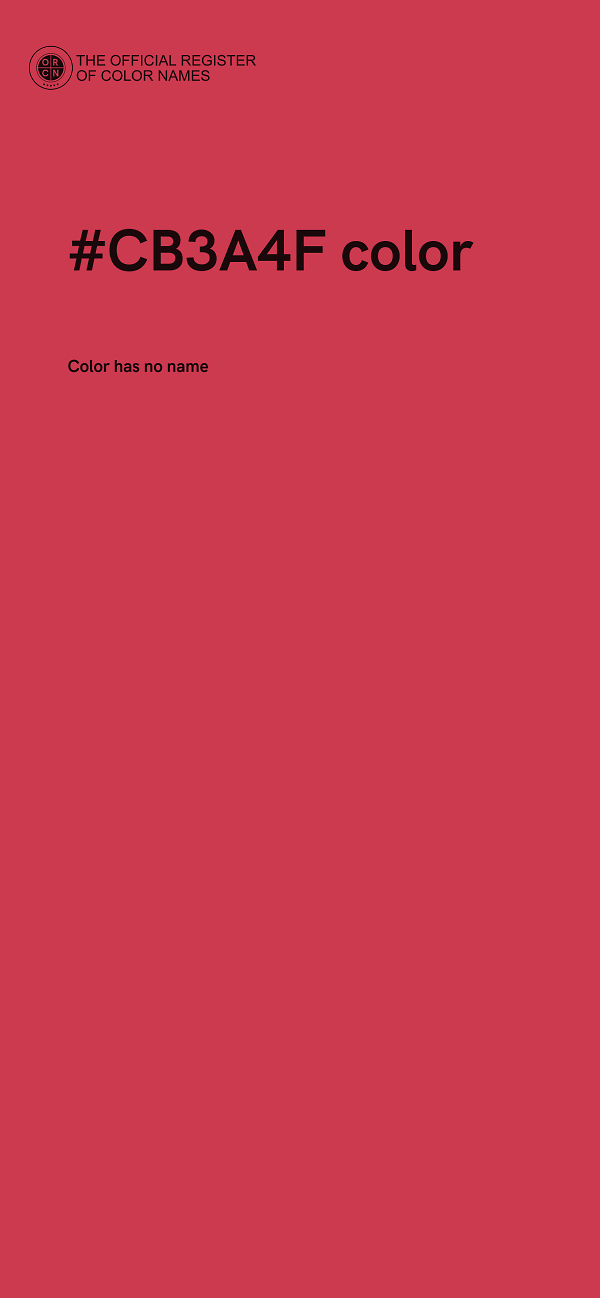 #CB3A4F color image