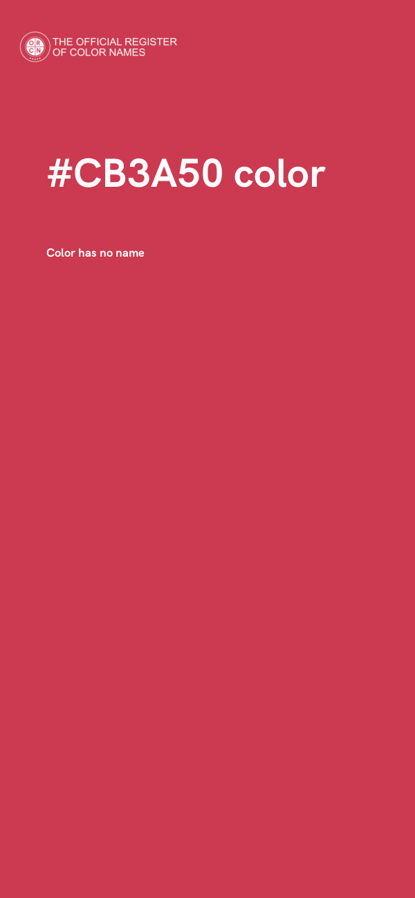 #CB3A50 color image