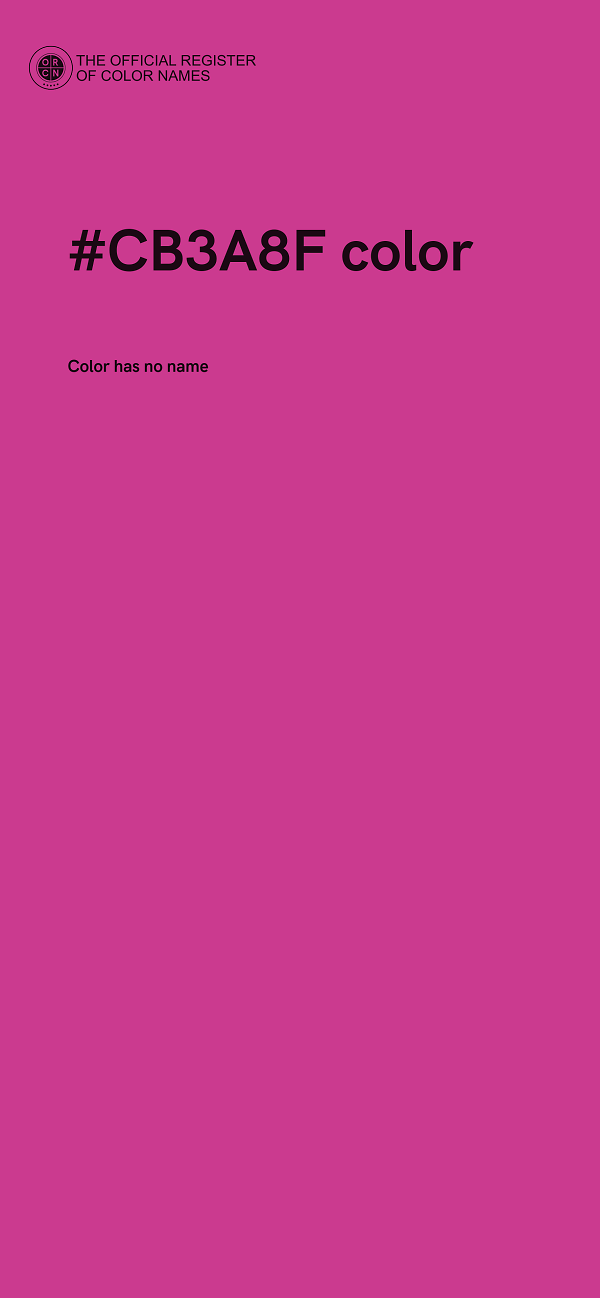 #CB3A8F color image