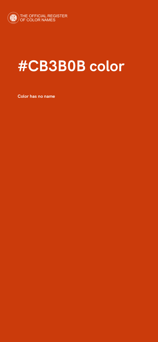 #CB3B0B color image