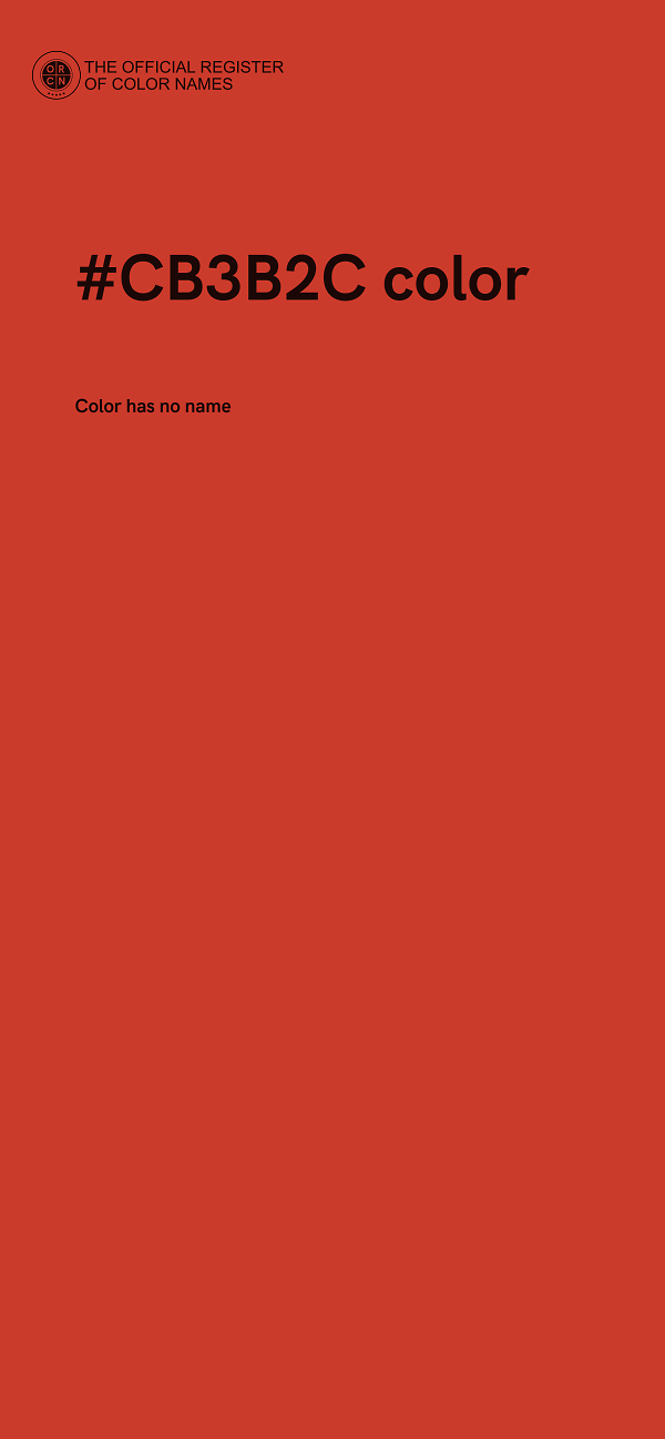 #CB3B2C color image