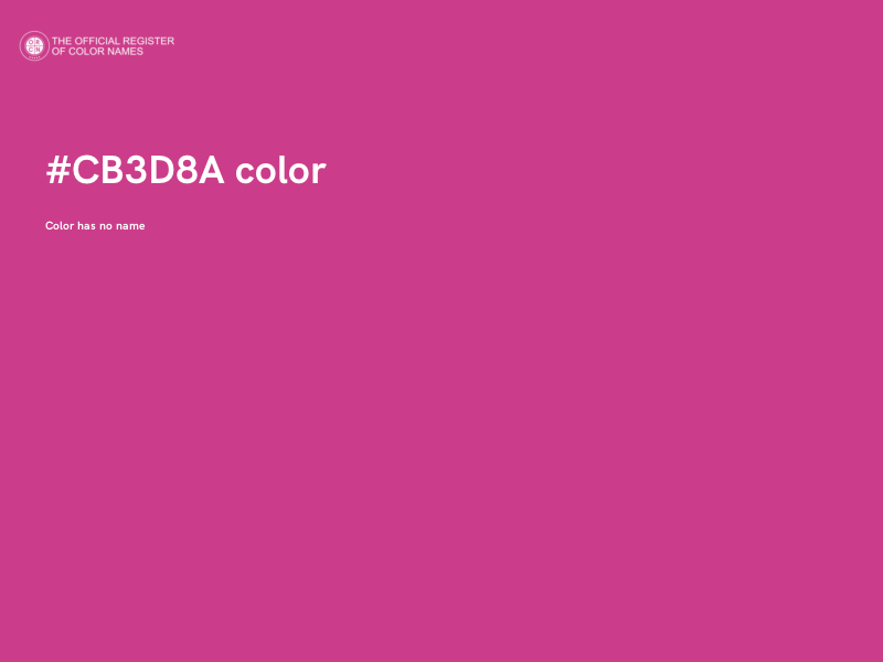 #CB3D8A color image