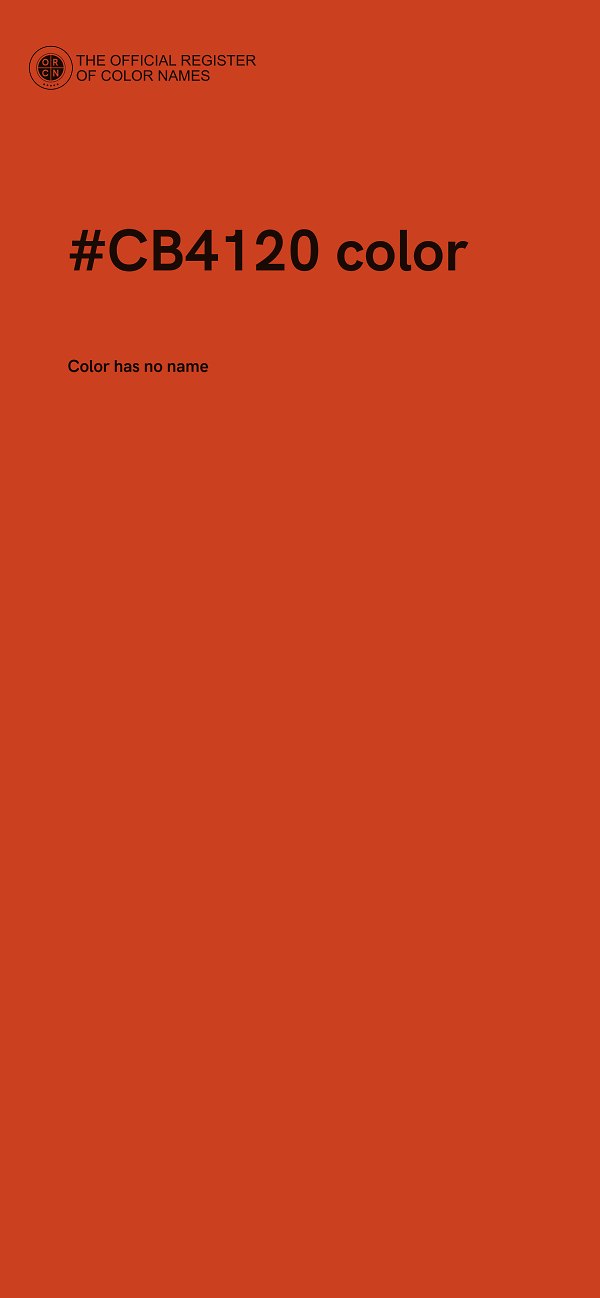 #CB4120 color image