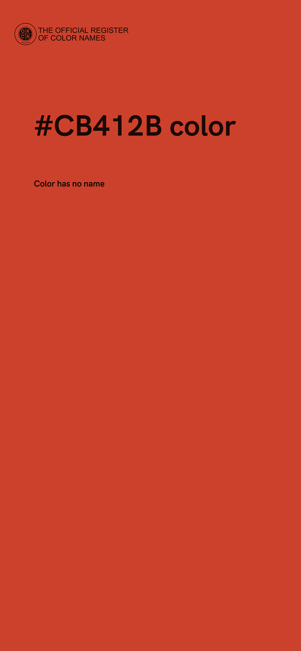 #CB412B color image