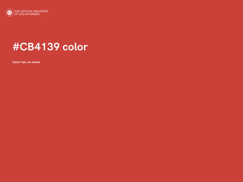#CB4139 color image
