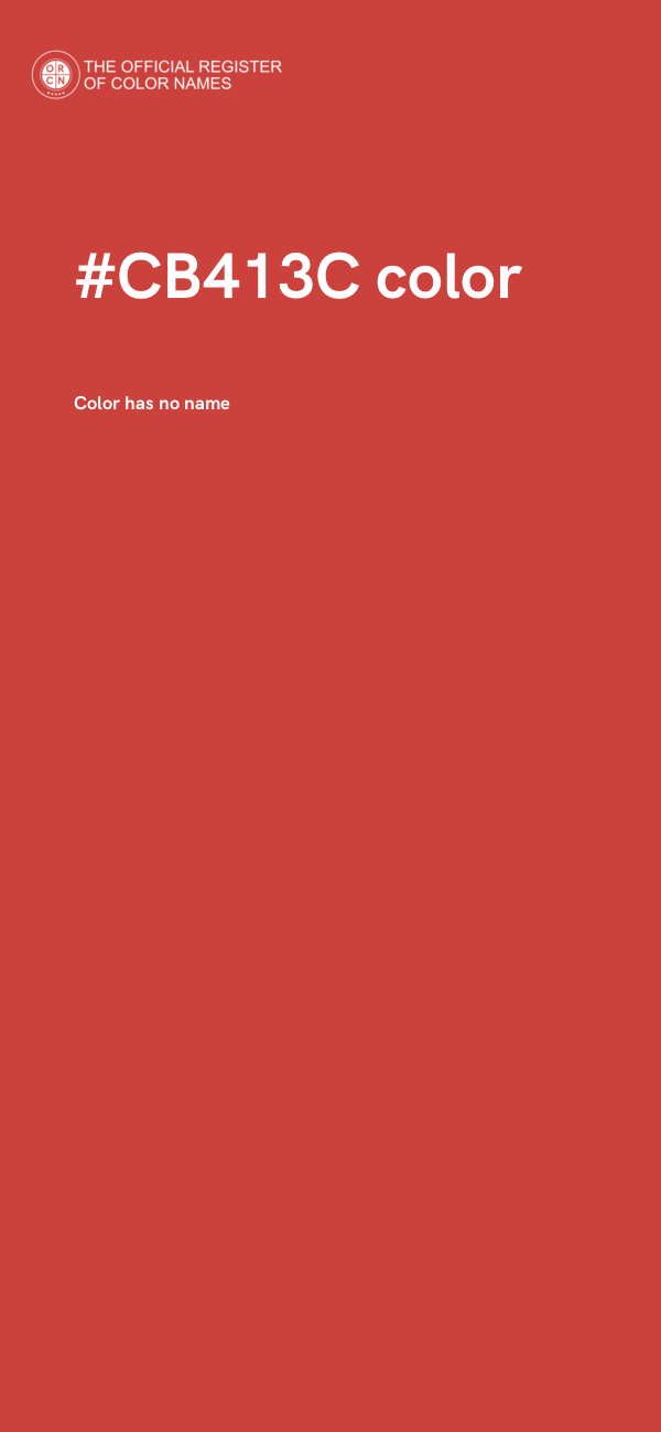 #CB413C color image