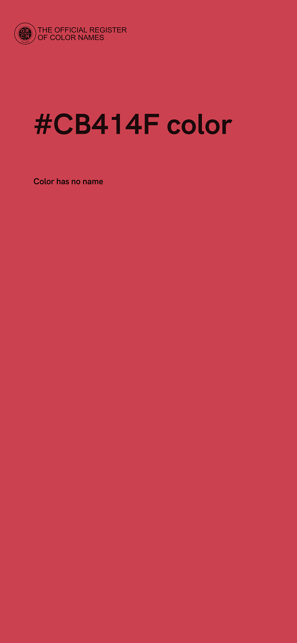 #CB414F color image