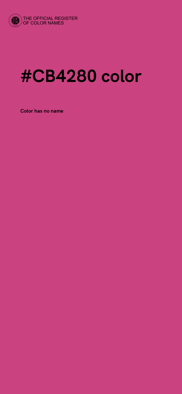 #CB4280 color image