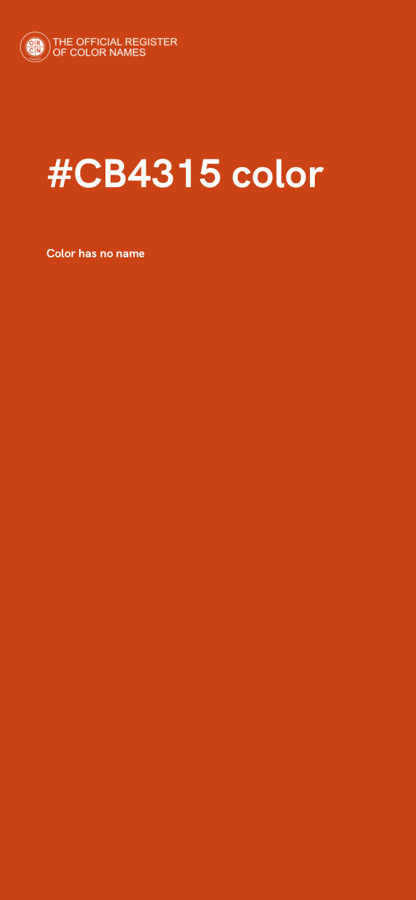 #CB4315 color image