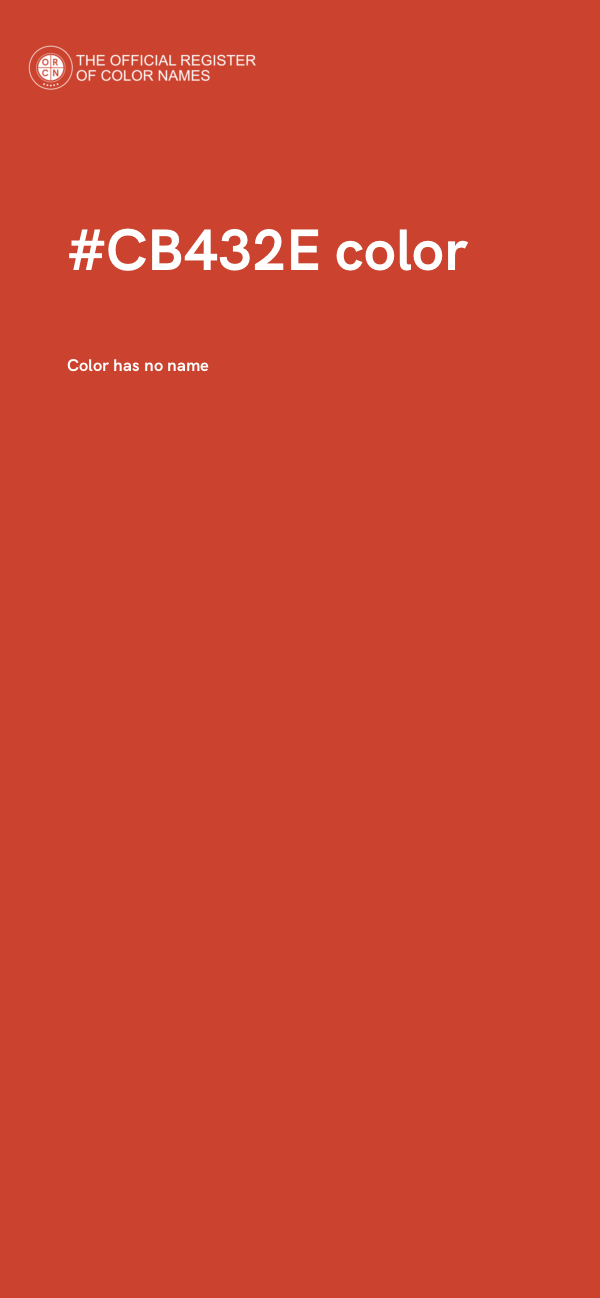 #CB432E color image