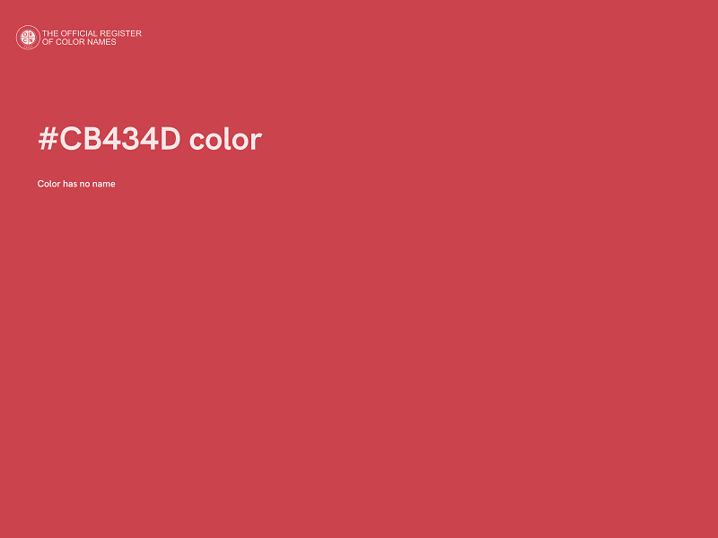 #CB434D color image