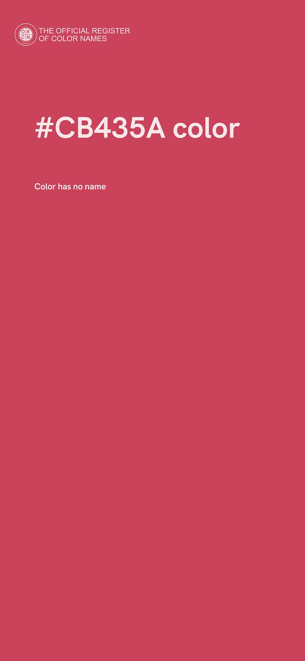 #CB435A color image