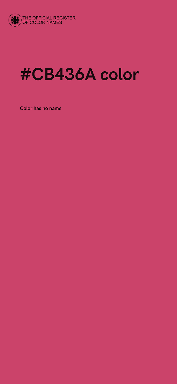#CB436A color image