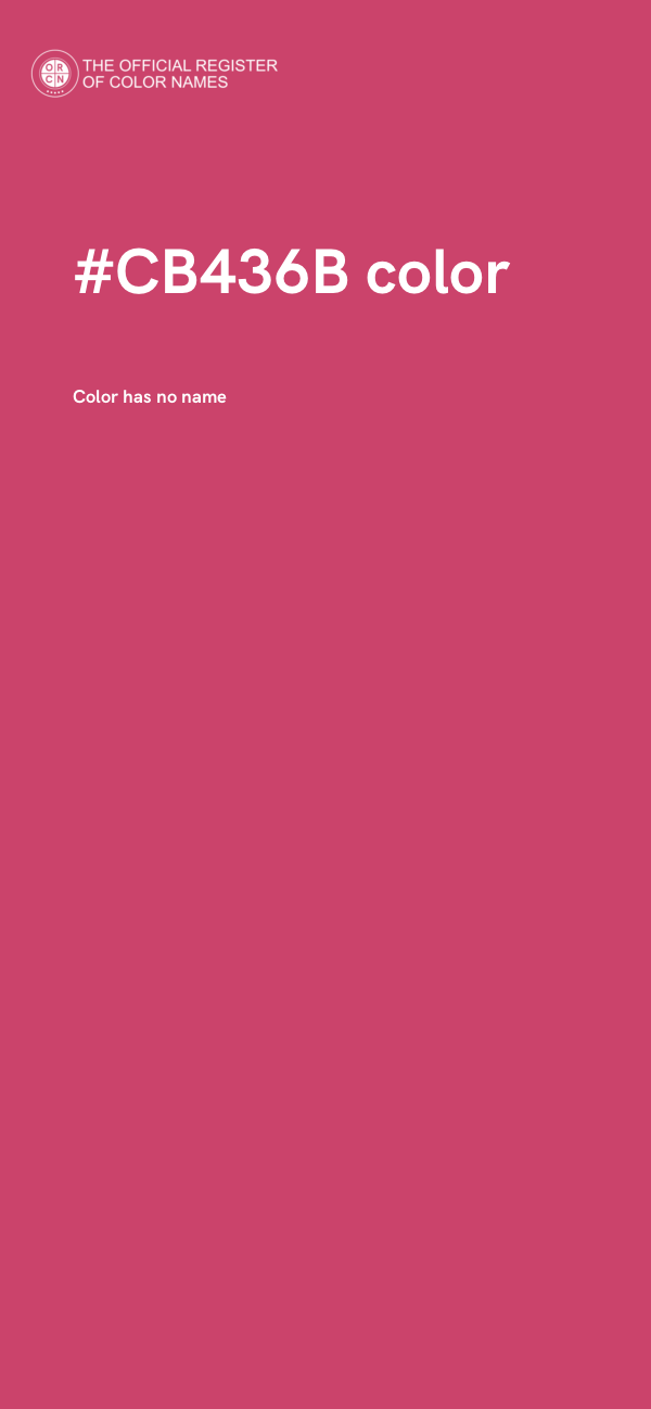 #CB436B color image