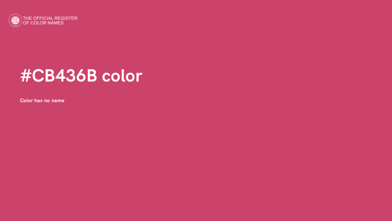 #CB436B color image