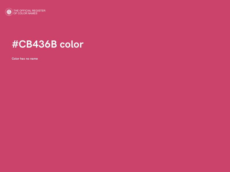 #CB436B color image