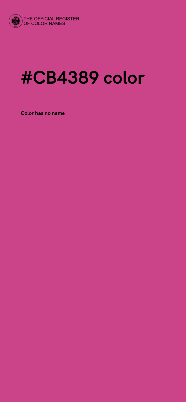 #CB4389 color image